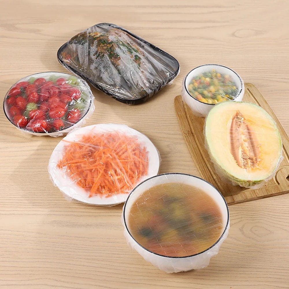 Disposable Food Cover Plastic Wrap Elastic Storage