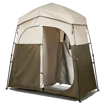 Camping Shower Tent 2 Room Foldable Portable Privacy Changing Room