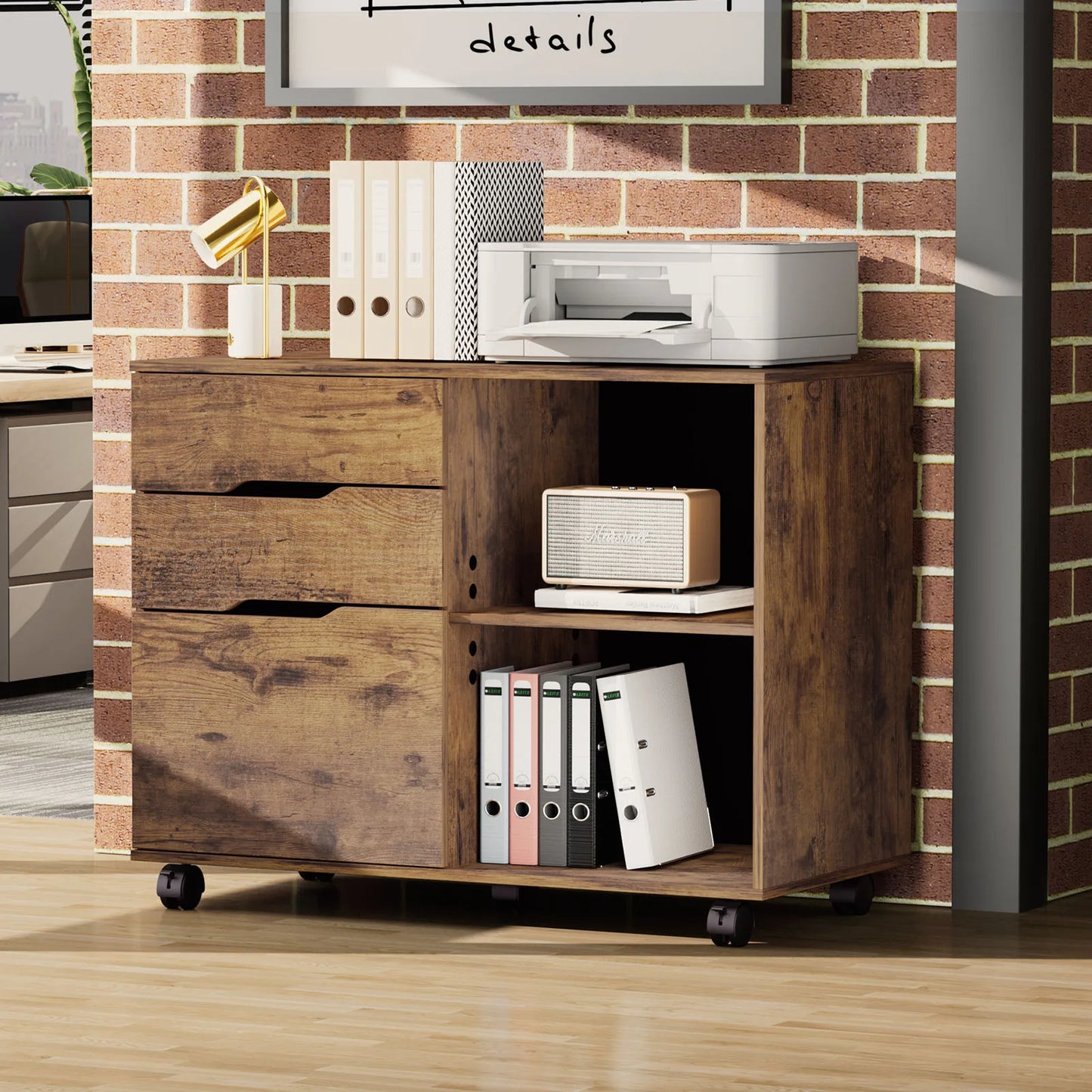 3-Drawer File Cabinet for Office