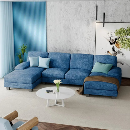 4 Seat U-Shaped Convertible Sectional Sofa Couch
