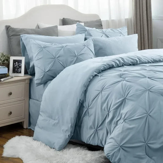 7-pc King Comforter Set Lt Blue