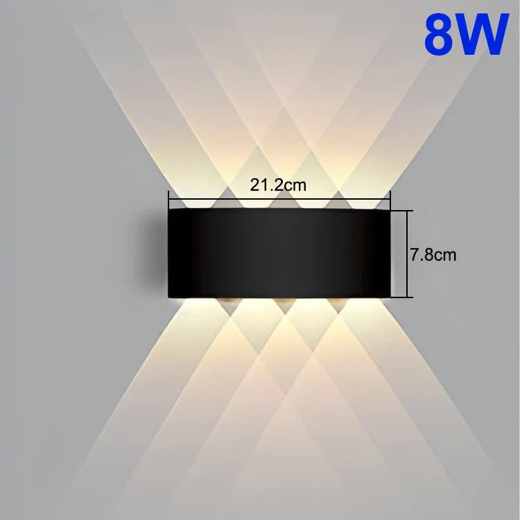 Down LED Wall Lamp Waterproof Modern Wall Light for Bedroom