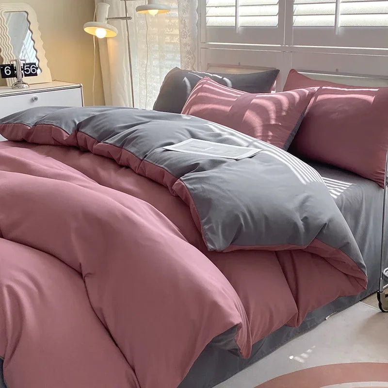 Solid Color Duvet Cover Set