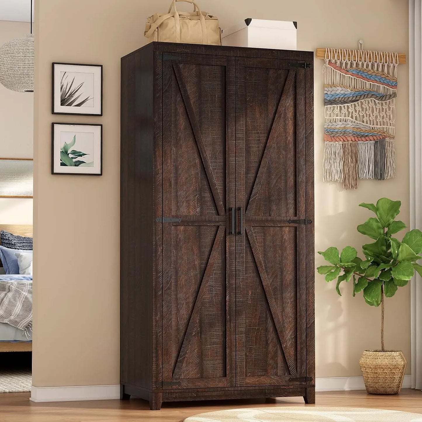 70"" Large Wardrobe Armoire
