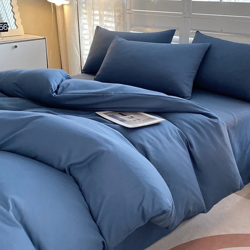 Solid Color Duvet Cover Set