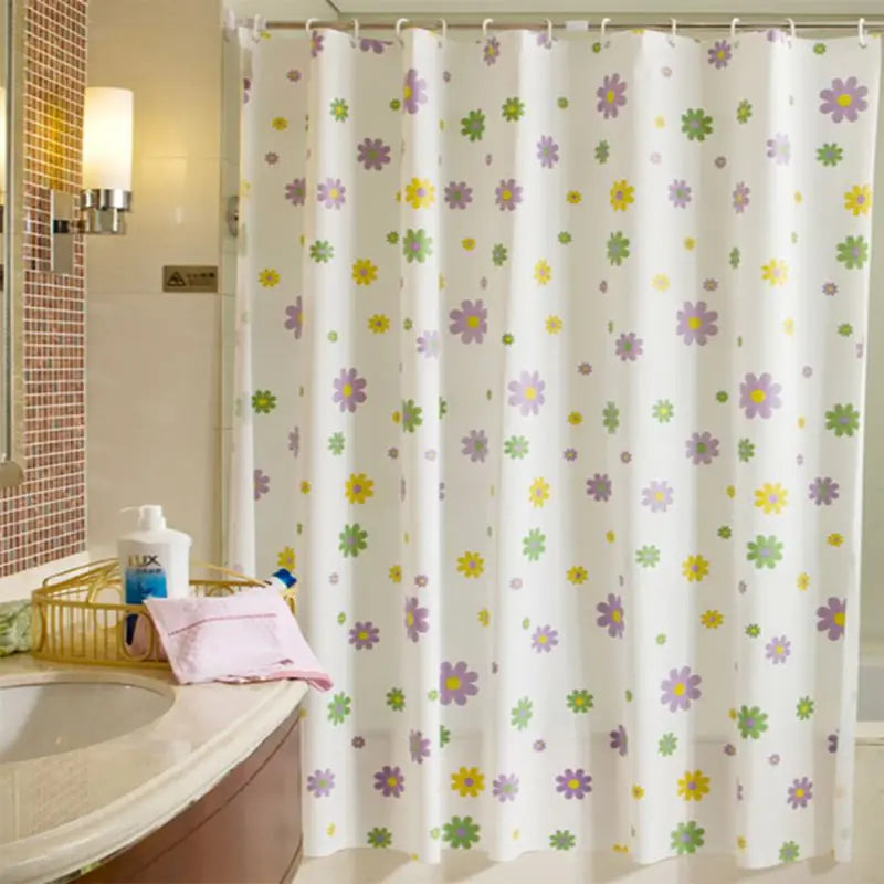 Waterproof Shower Curtain Mildew Bathroom with Hooks