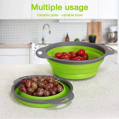Silicone vegetable and fruit cleaning and drainer