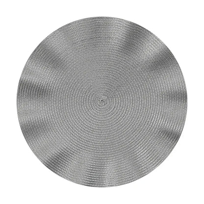 Set of 6 Round Placemats with Weave Design