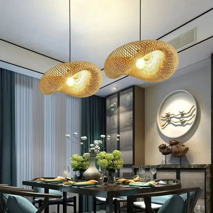 Bamboo Weaving LED Pendant Light