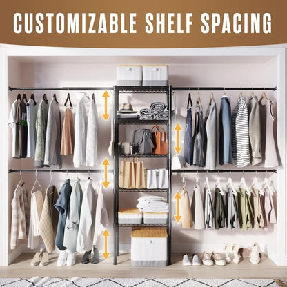 HD Clothes Rack, Closet Shelves Wall Mounted