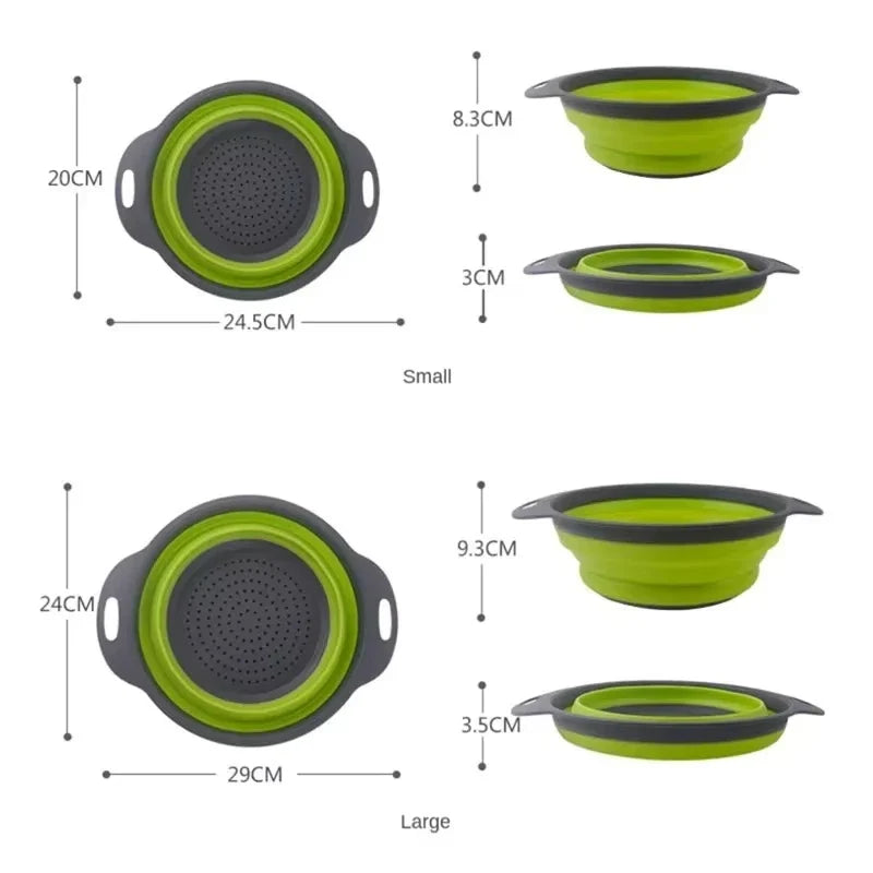 Silicone vegetable and fruit cleaning and drainer