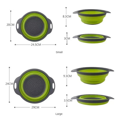 Silicone vegetable and fruit cleaning and drainer