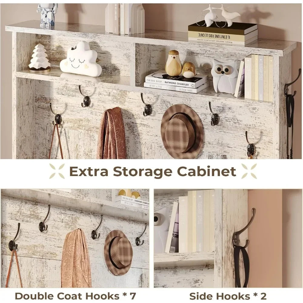 Hall Tree with Bench and Shoe Storage