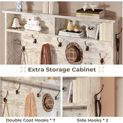Hall Tree with Bench and Shoe Storage