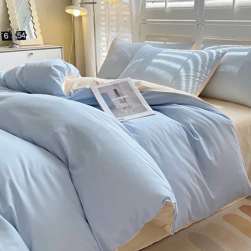 Solid Color Duvet Cover Set