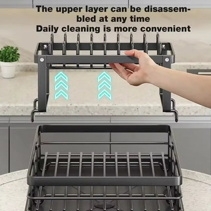 Kitchen Plate Storage Box w/Drainboard