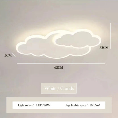 AuroraRealm Children's Bedroom LED Ceiling Lamp Creative White Cloud