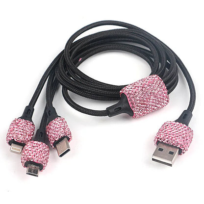New Bling USB Car Charger Dual Port Fast Adapter