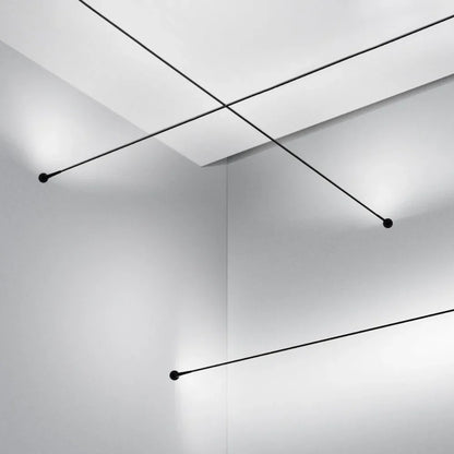 Modern Black White Linear Wall Lamp Skyline Wall Sconce Background LED Bar