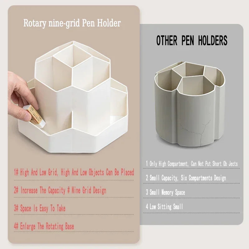 360°Rotatable Office Stationery Pen Holder