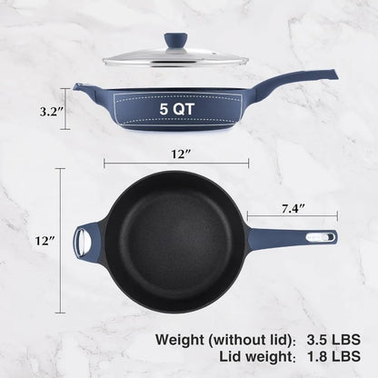 12"- 5Qt Nonstick Frying Pan