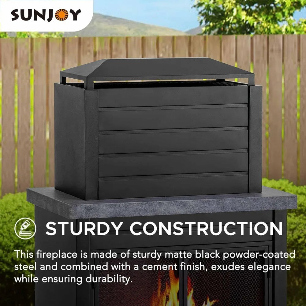 Outdoor Wood Burning with Chimney