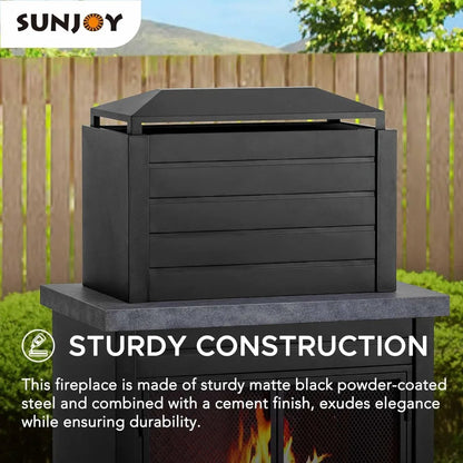Outdoor Wood Burning with Chimney