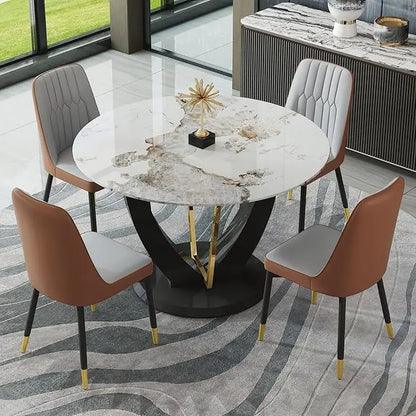 4 sets of 48" round dining table with 4 cushioned chairs