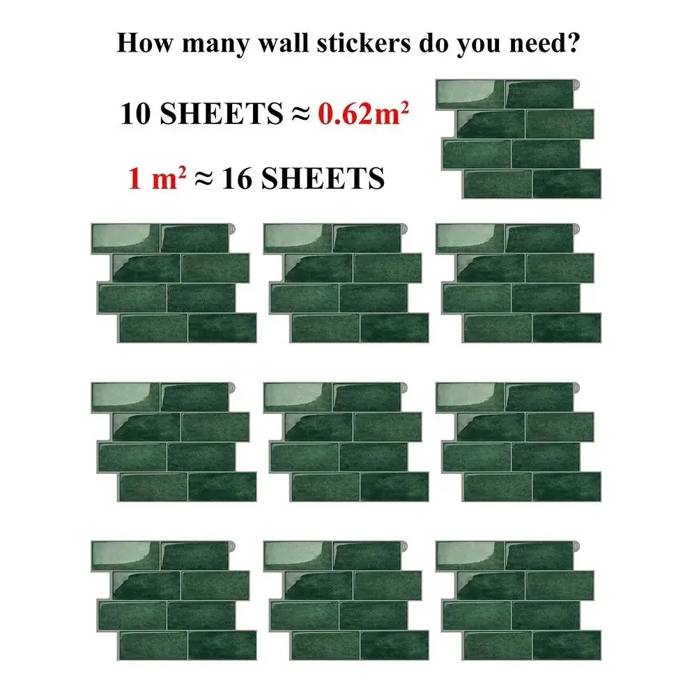 1Pcs New Self-adhesive Wall Tile PVC DIY Wall Sticker