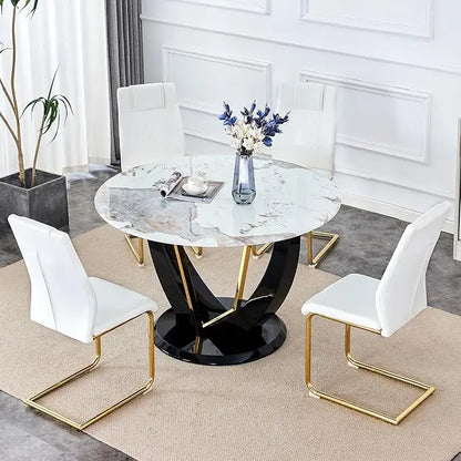 4 sets of 48" round dining table with 4 cushioned chairs