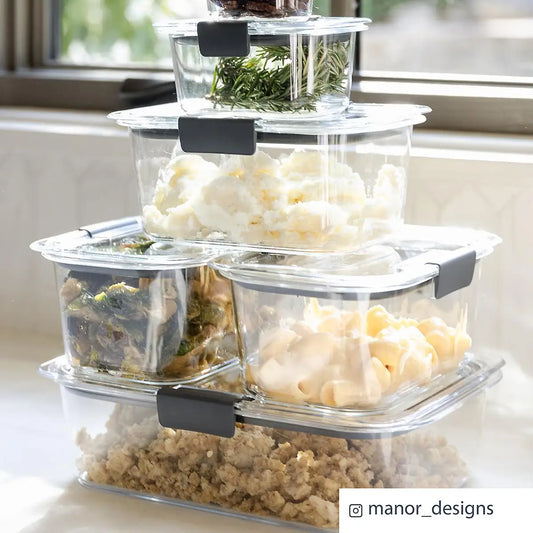 Rubbermaid Brilliance Glass Containers Set of 10