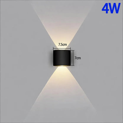 Down LED Wall Lamp Waterproof Modern Wall Light for Bedroom