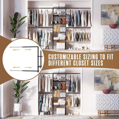 HD Clothes Rack, Closet Shelves Wall Mounted