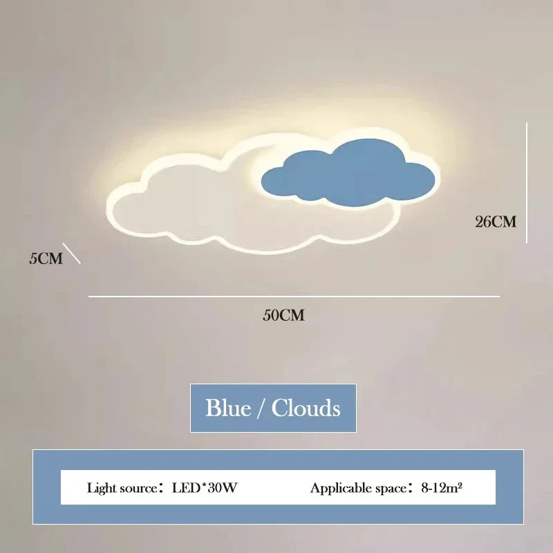 AuroraRealm Children's Bedroom LED Ceiling Lamp Creative White Cloud
