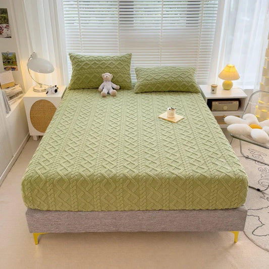 Thicker Winter Warm Taffeta Fitted Sheet