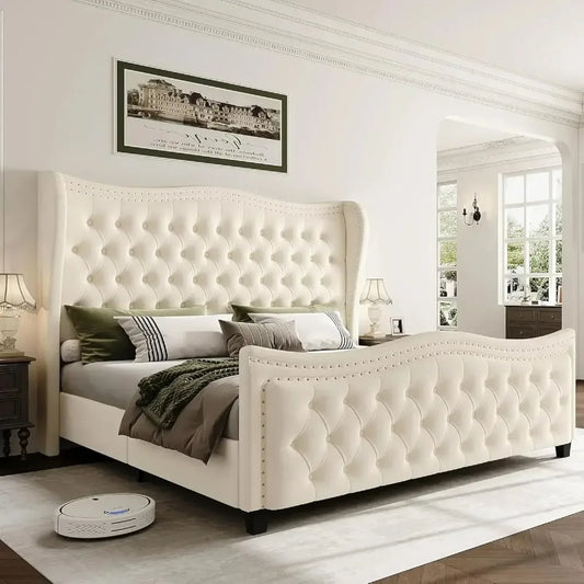 55" Queen or King Size Bed Frame and Headboard