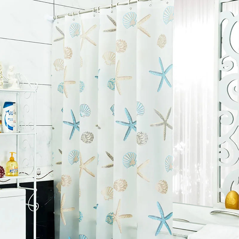 Waterproof Shower Curtain Mildew Bathroom with Hooks