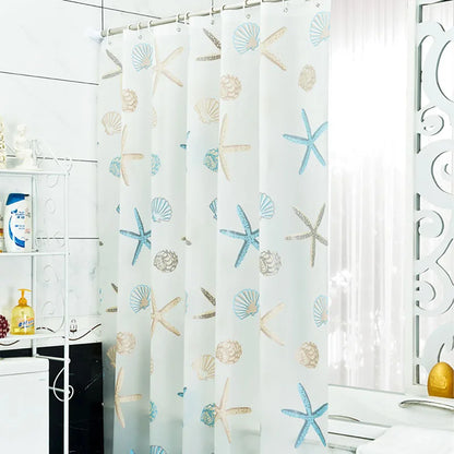 Waterproof Shower Curtain Mildew Bathroom with Hooks