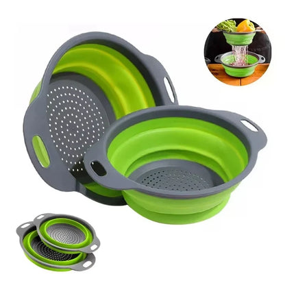 Silicone vegetable and fruit cleaning and drainer