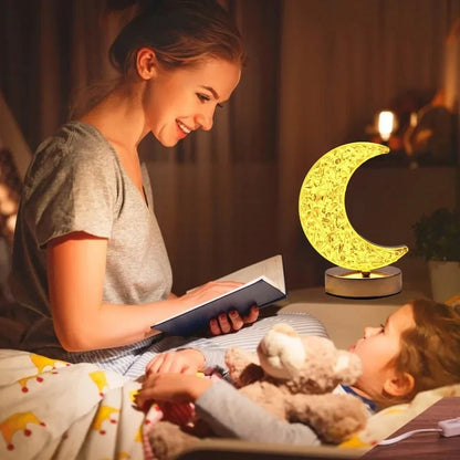Bedroom Crystal Touch Dimming Night Light Moon Lamp