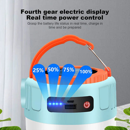 Powerful Solar LED Camping Lantern Waterproof Portable USB Rechargeable