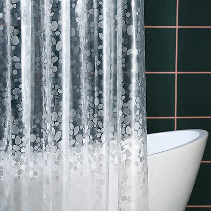 Waterproof Shower Curtain Mildew Bathroom with Hooks