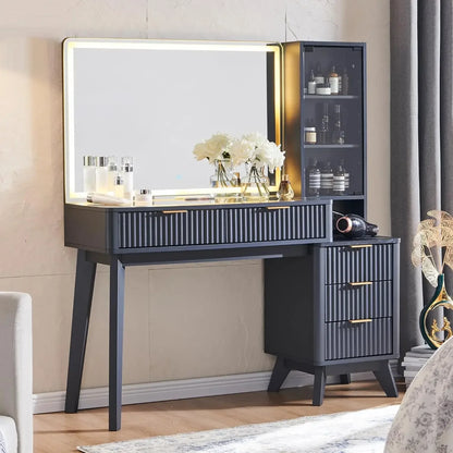 48" Makeup Vanity Desk w/34" Mirror and Lights