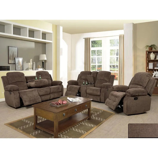Living Room Furniture Reclining Couch Set