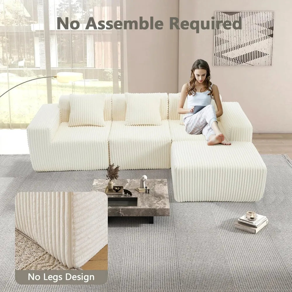 L-Shaped Combination Sofa
