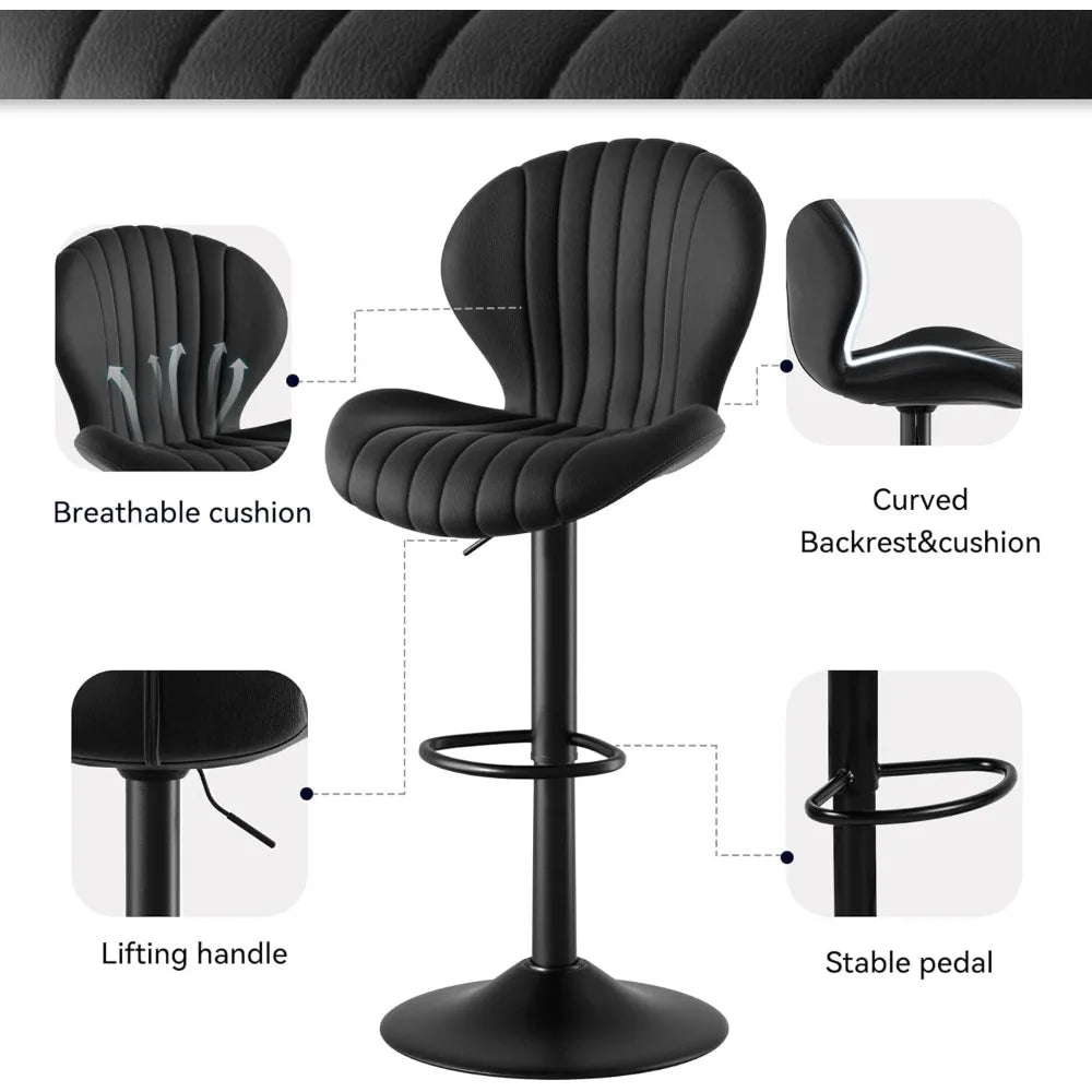 Set of 2 Counter Height Bar Stools