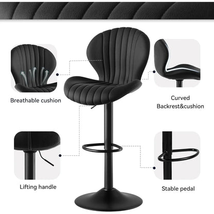 Set of 2 Counter Height Bar Stools