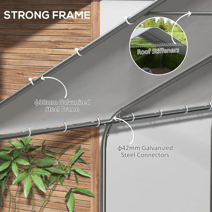 Heavy Duty Carport Canopy Portable Garage With Galvanized Steel Frame