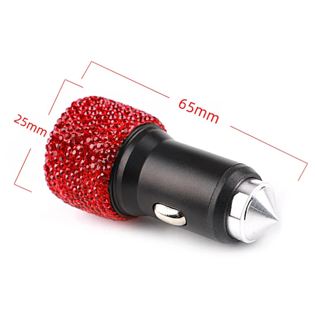 New Bling USB Car Charger Dual Port Fast Adapter