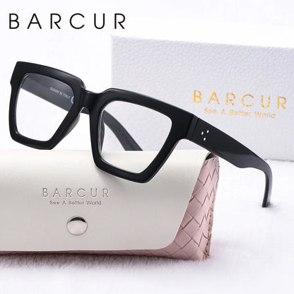 BARCUR Large Fashionable Frame Pink Reading Glasses for Women
